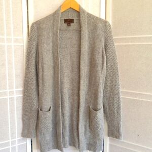 FENN WRIGHT MANSON gray angora blend cardigan